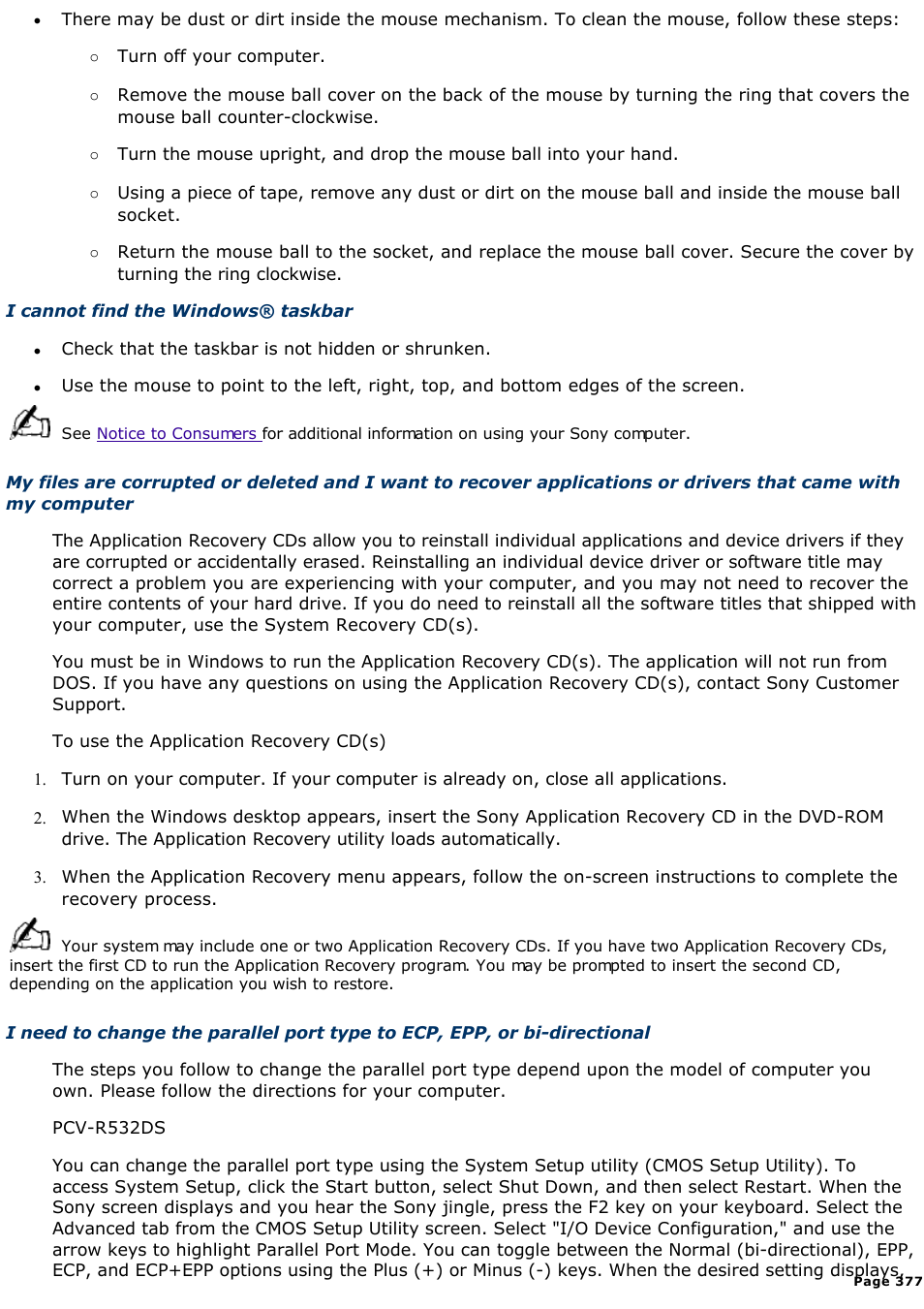 Sony PCV-R538DS User Manual | Page 377 / 586