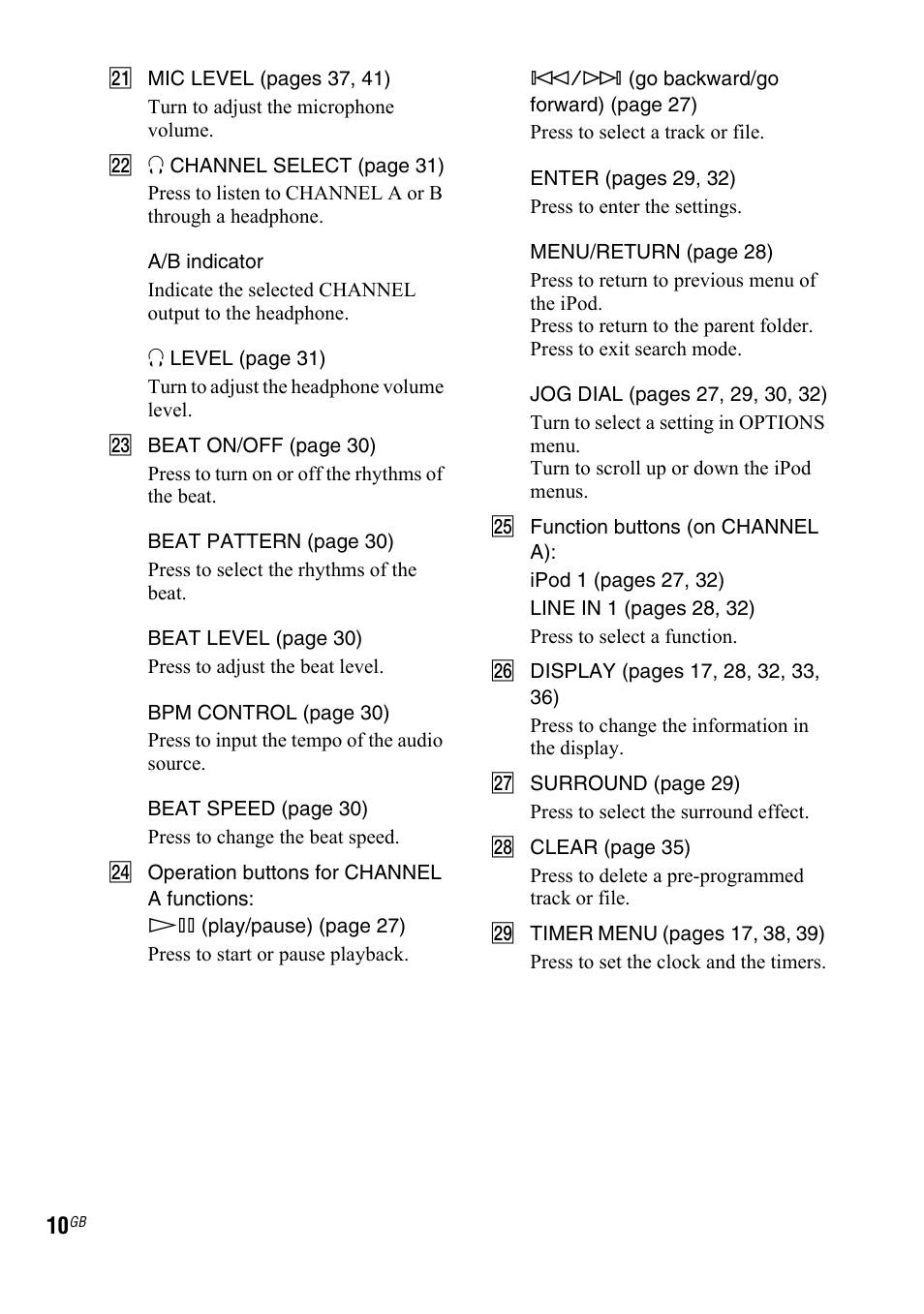 Sony LBT-DJ2I User Manual | Page 10 / 56