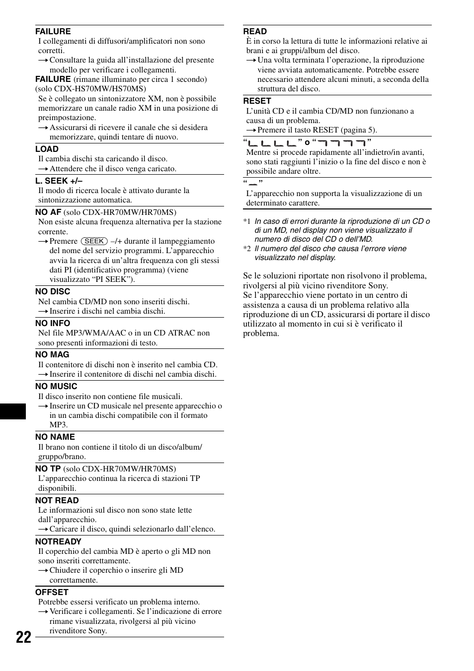 Sony CDX-HS70MW User Manual | Page 128 / 132