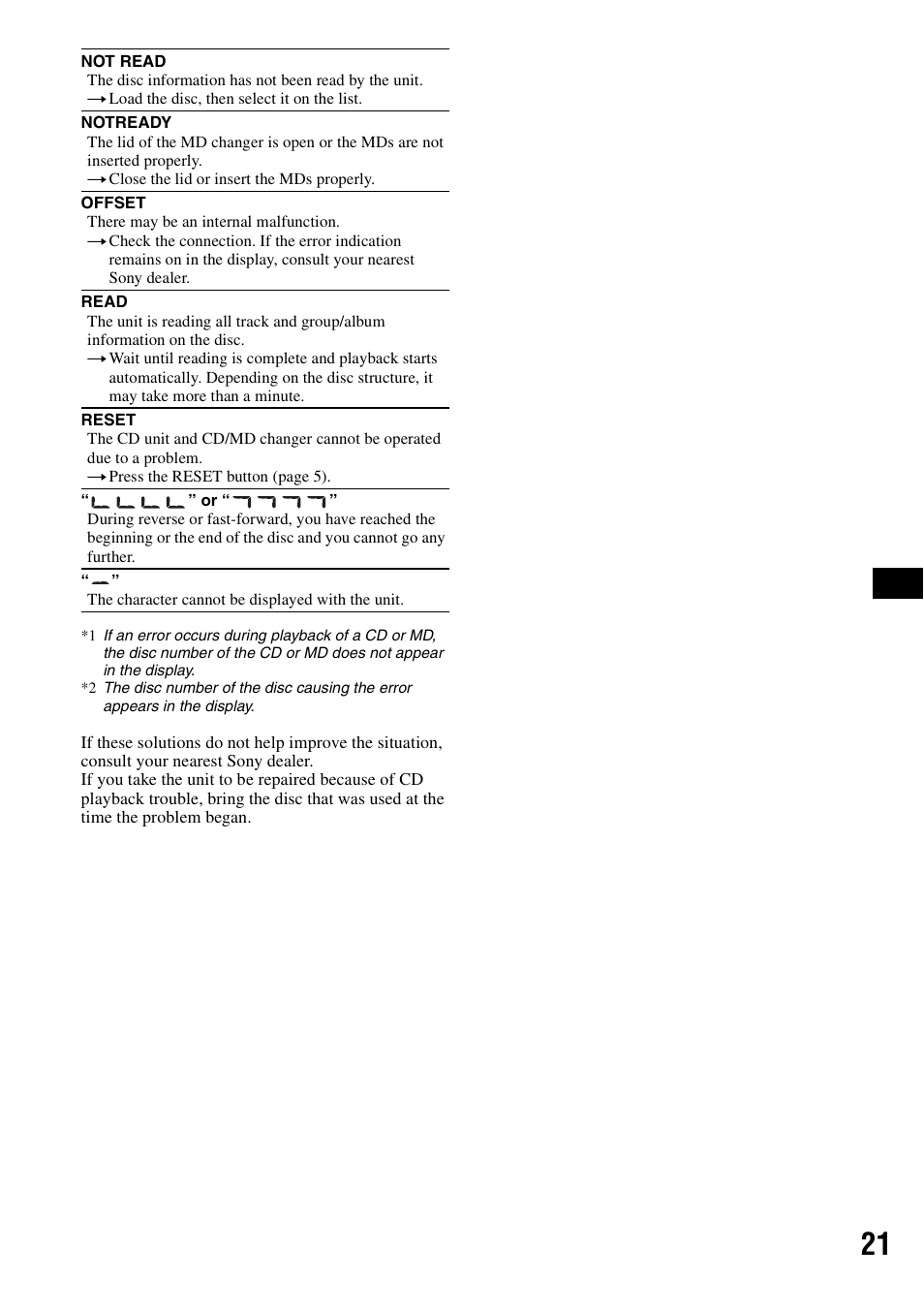 Sony CDX-HS70MW User Manual | Page 21 / 132
