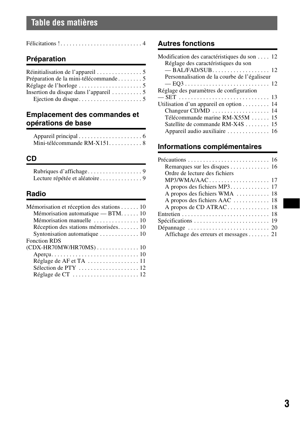 Sony CDX-HS70MW User Manual | Page 23 / 132
