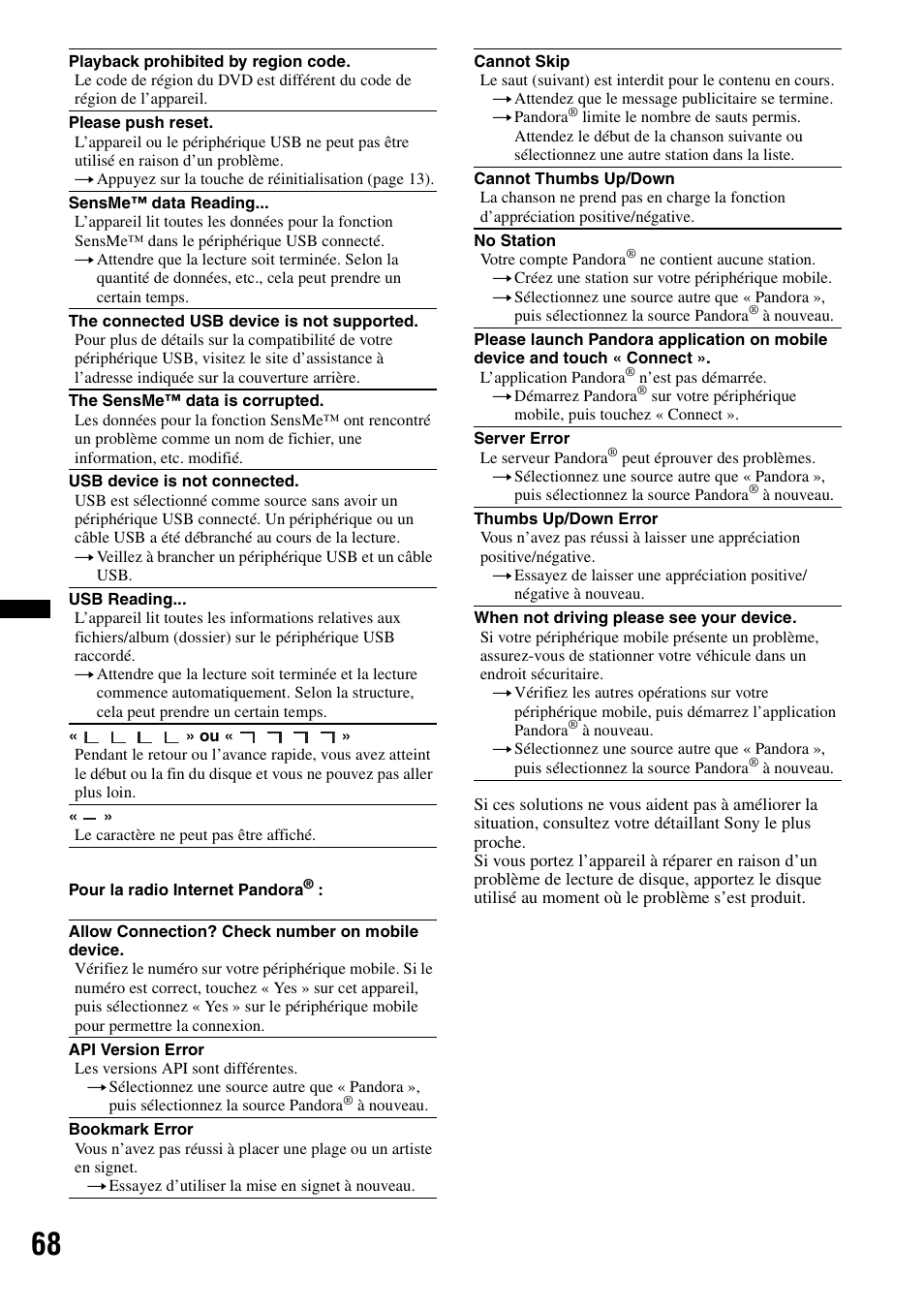 Sony XAV-63 User Manual | Page 132 / 200