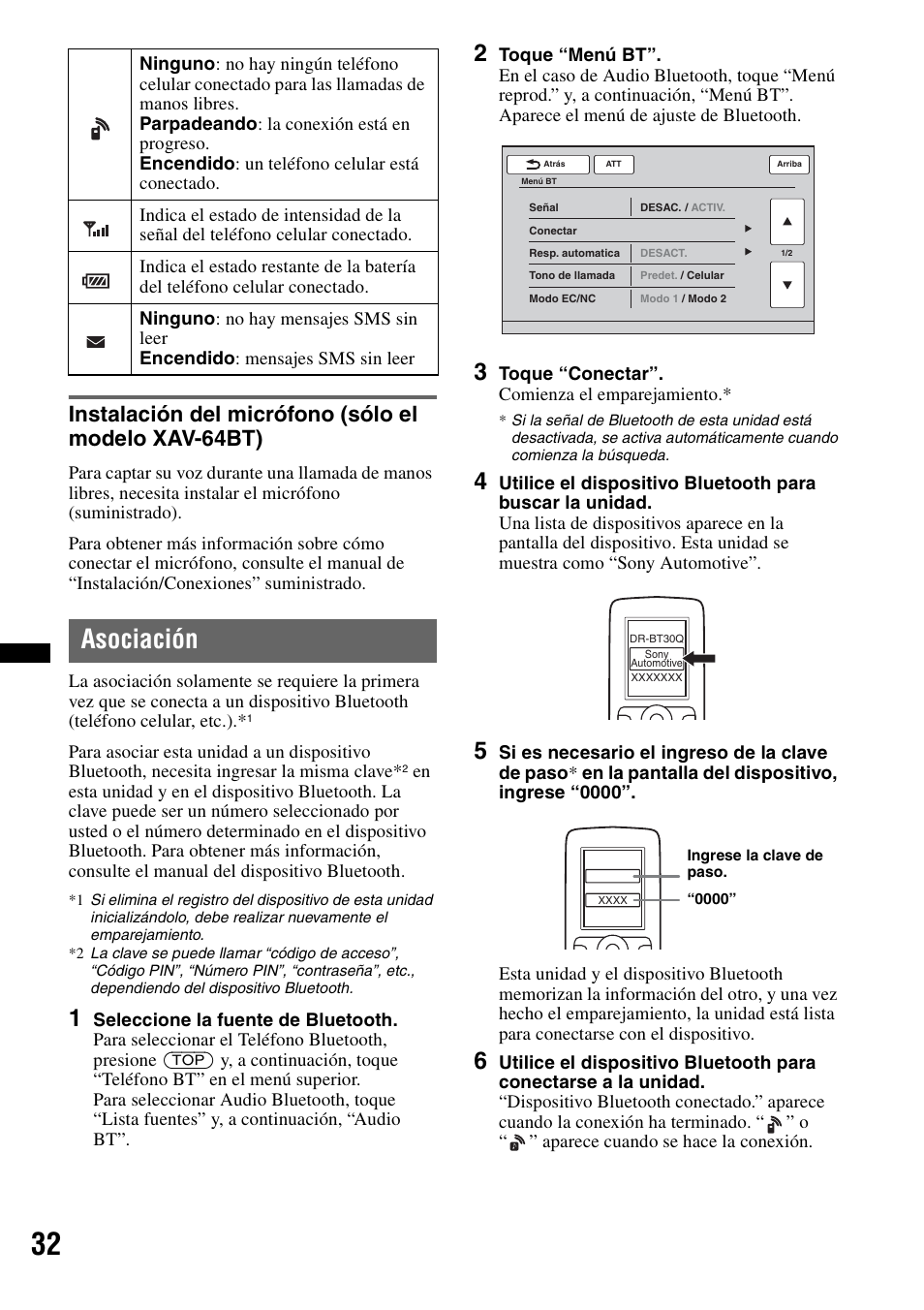 Asociación | Sony XAV-63 User Manual | Page 164 / 200