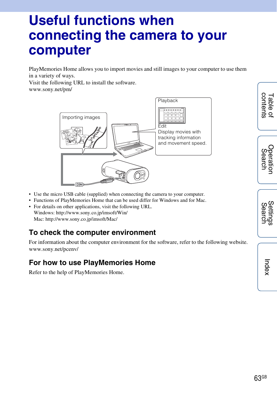 Sony HDR-AS100VR User Manual | Page 63 / 82