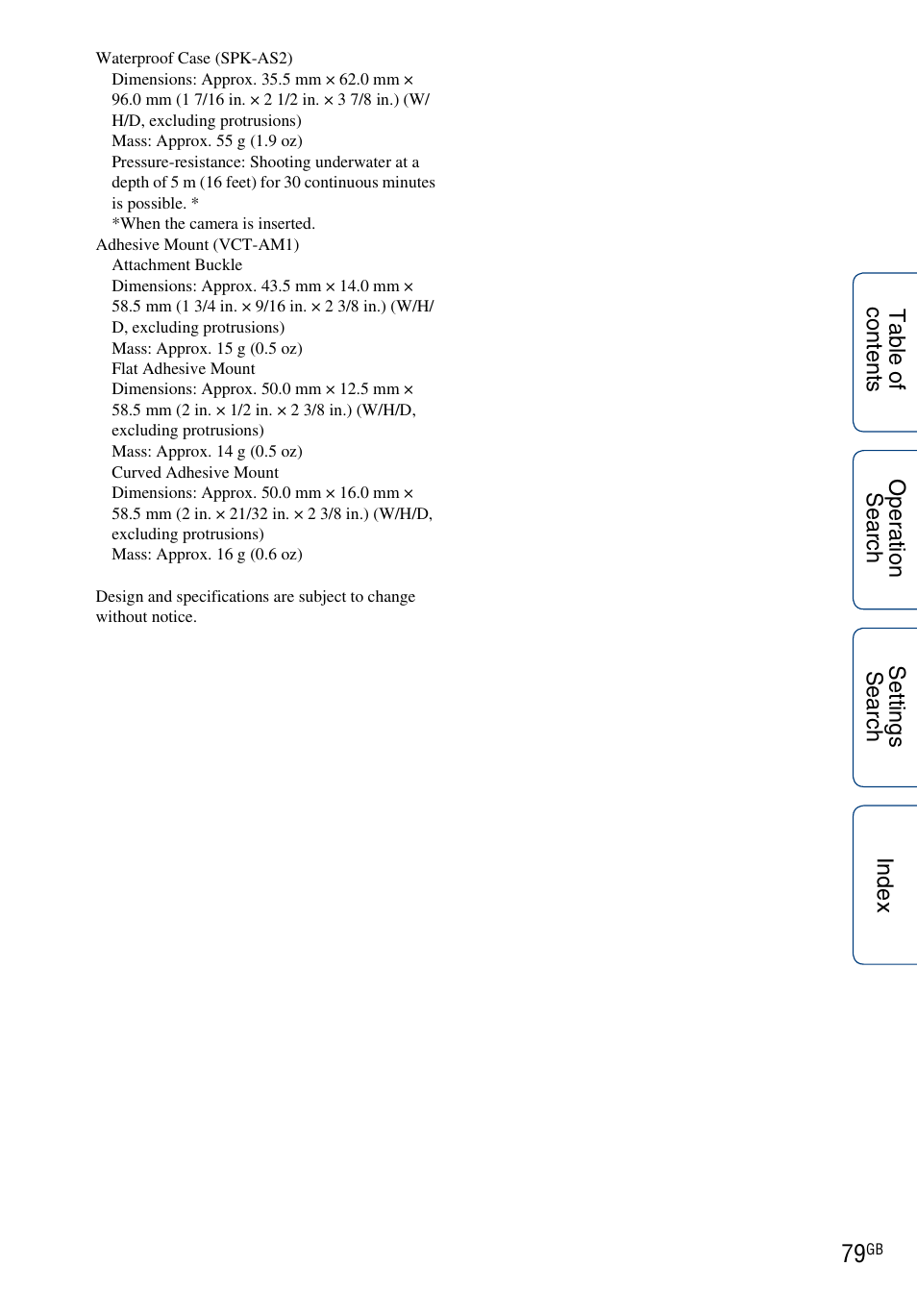 Sony HDR-AS100VR User Manual | Page 79 / 82