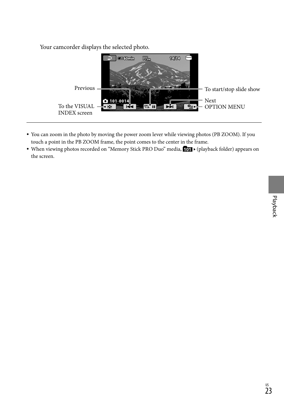 Sony DCR-SR67 User Manual | Page 23 / 116