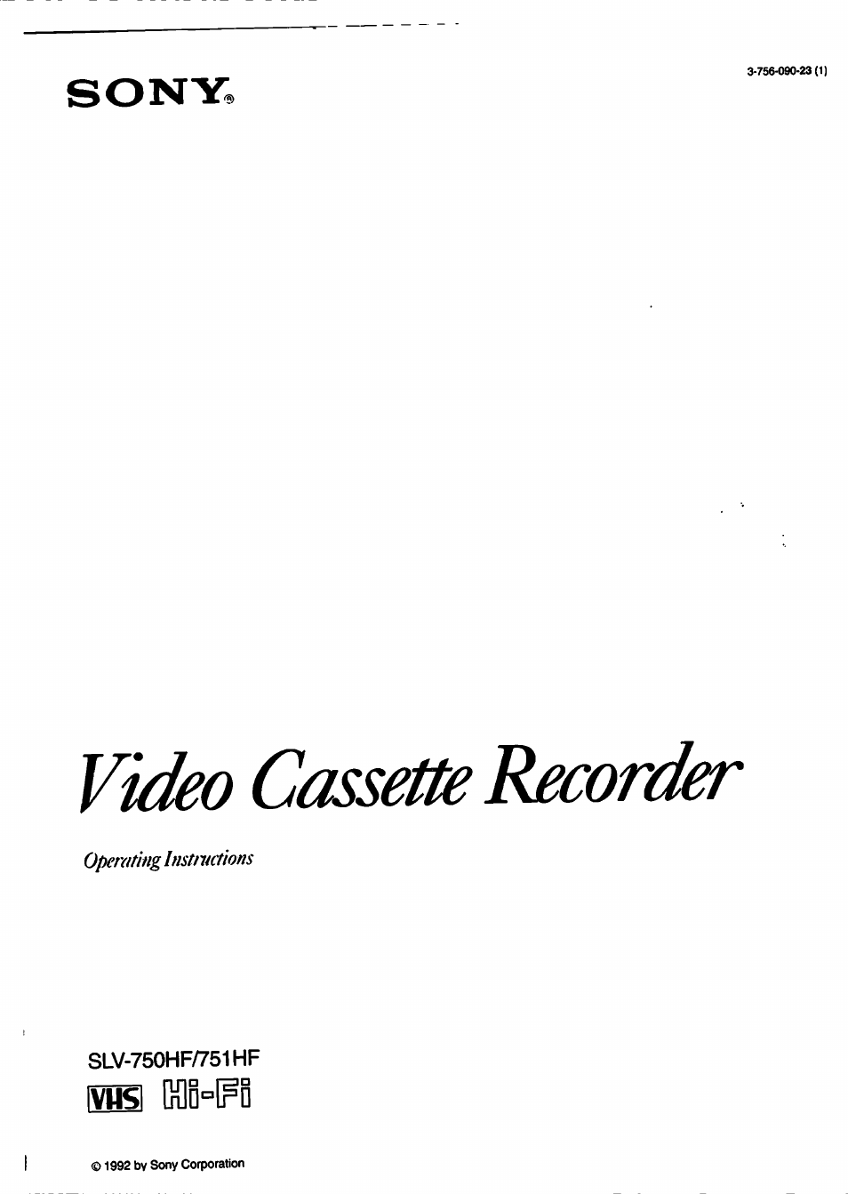 Sony SLV-750HF User Manual | 66 pages