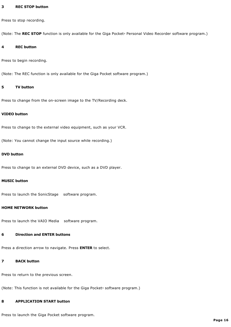 Sony PCV-RS500C User Manual | Page 16 / 143