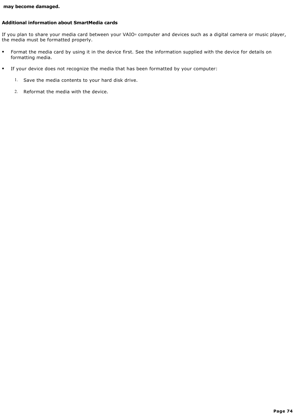 Sony PCV-RS500C User Manual | Page 74 / 143