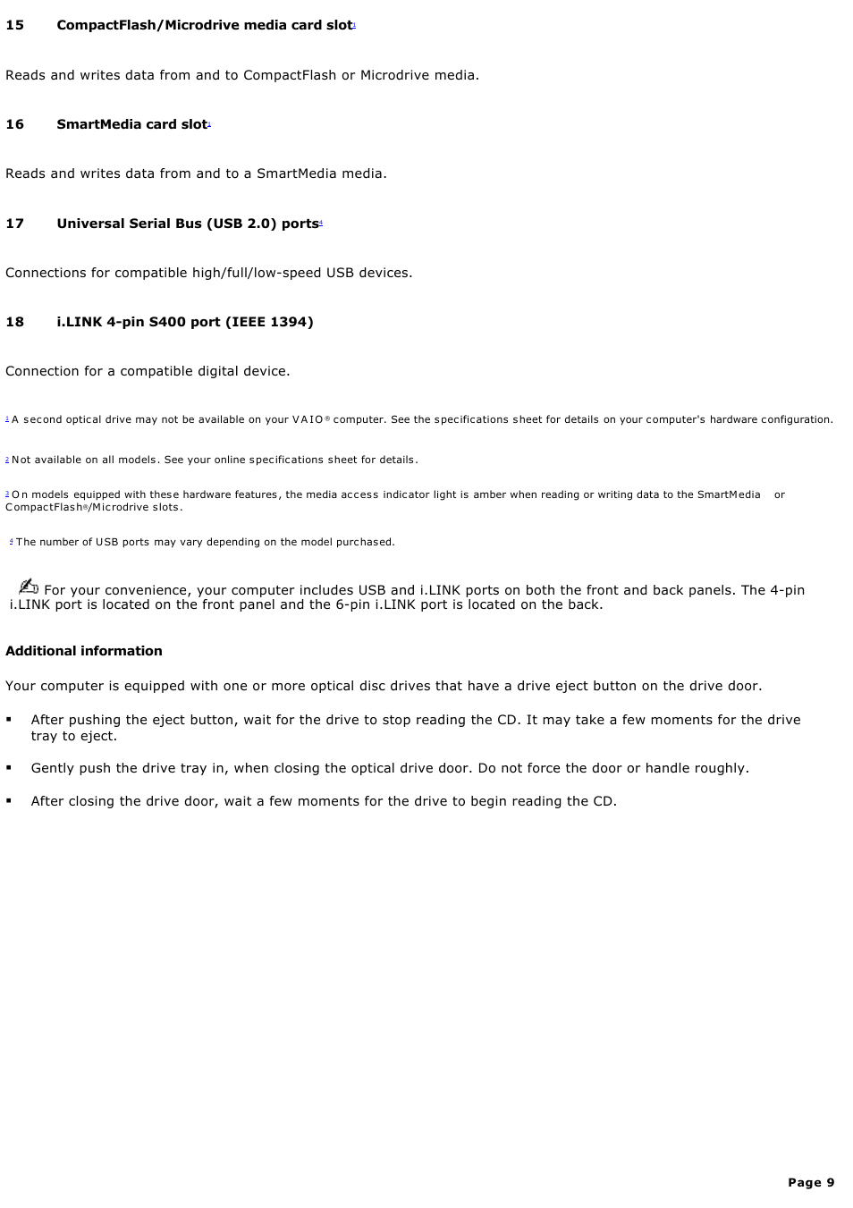 Sony PCV-RS500C User Manual | Page 9 / 143