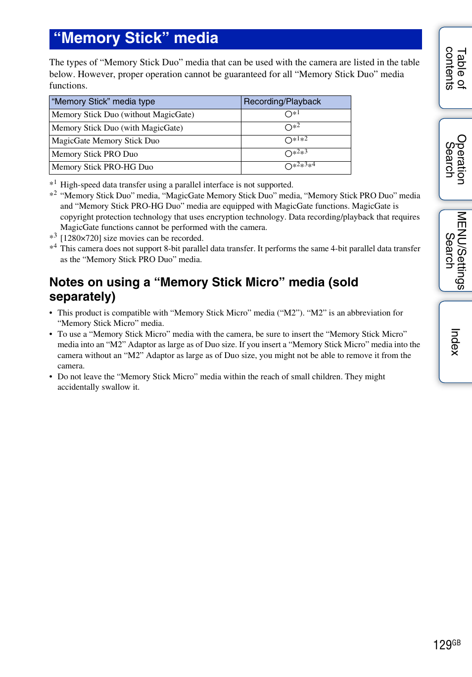 Sony DSC-W560 User Manual | Page 129 / 141