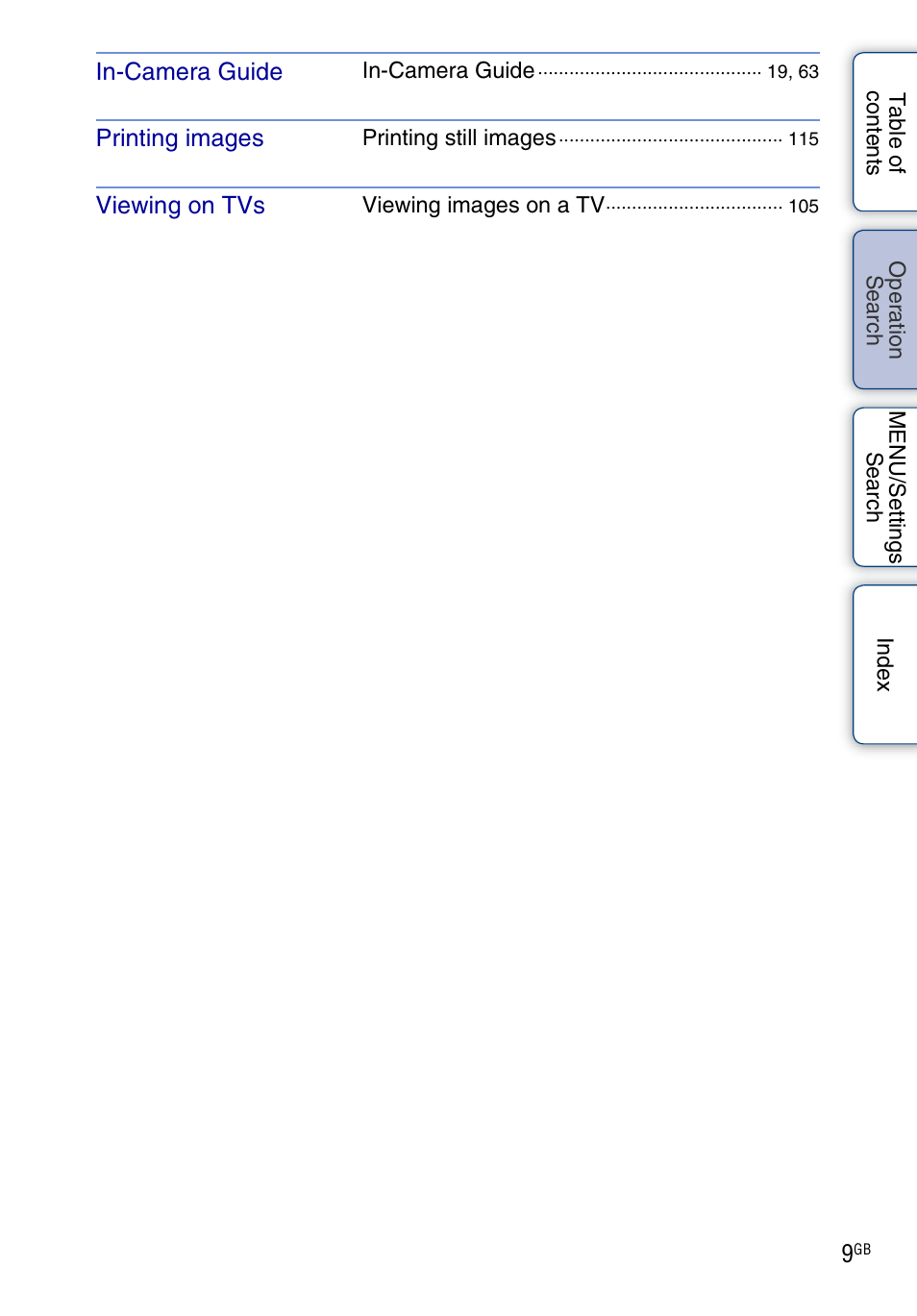 Sony DSC-W560 User Manual | Page 9 / 141