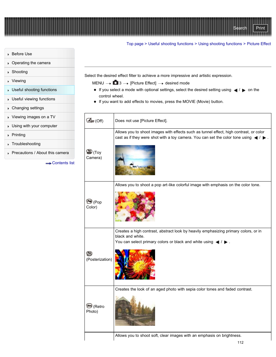 Picture effect, Cyber-shot user guide | Sony DSC-RX100M2 User Manual | Page 121 / 269