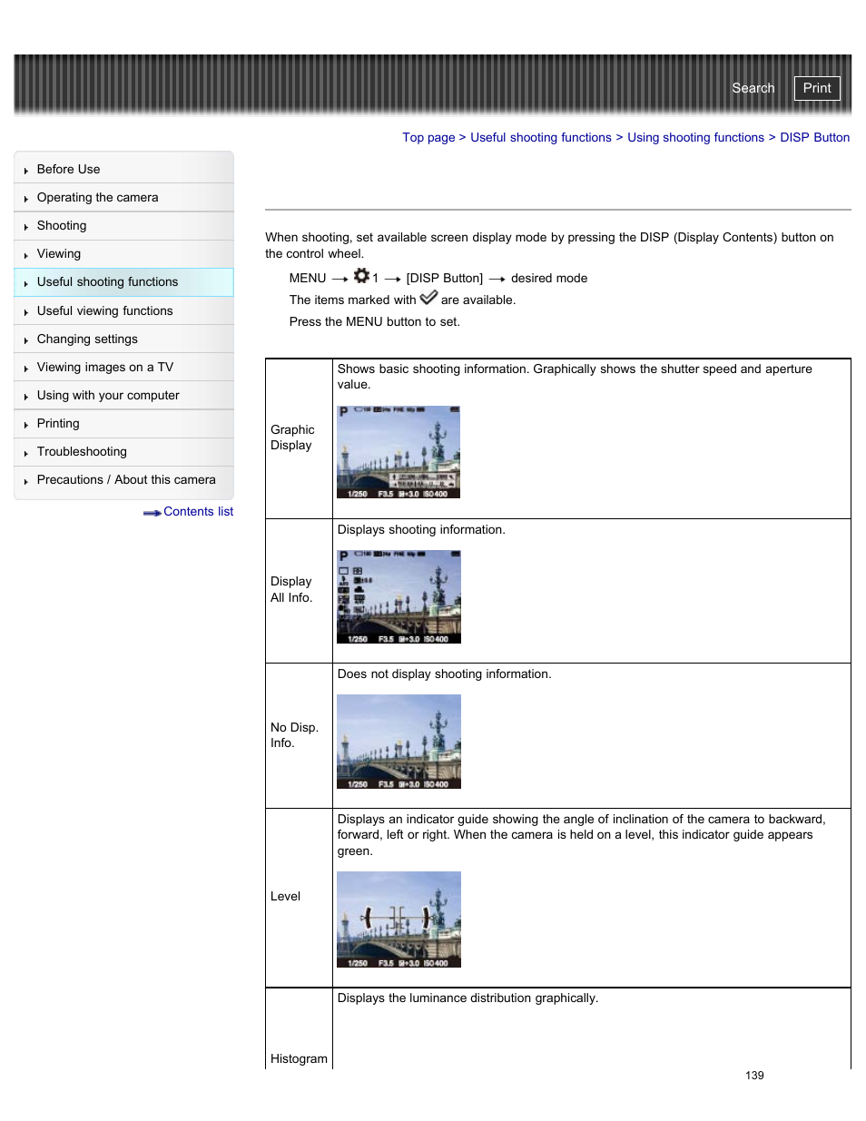 Disp button, Cyber-shot user guide | Sony DSC-RX100M2 User Manual | Page 148 / 269