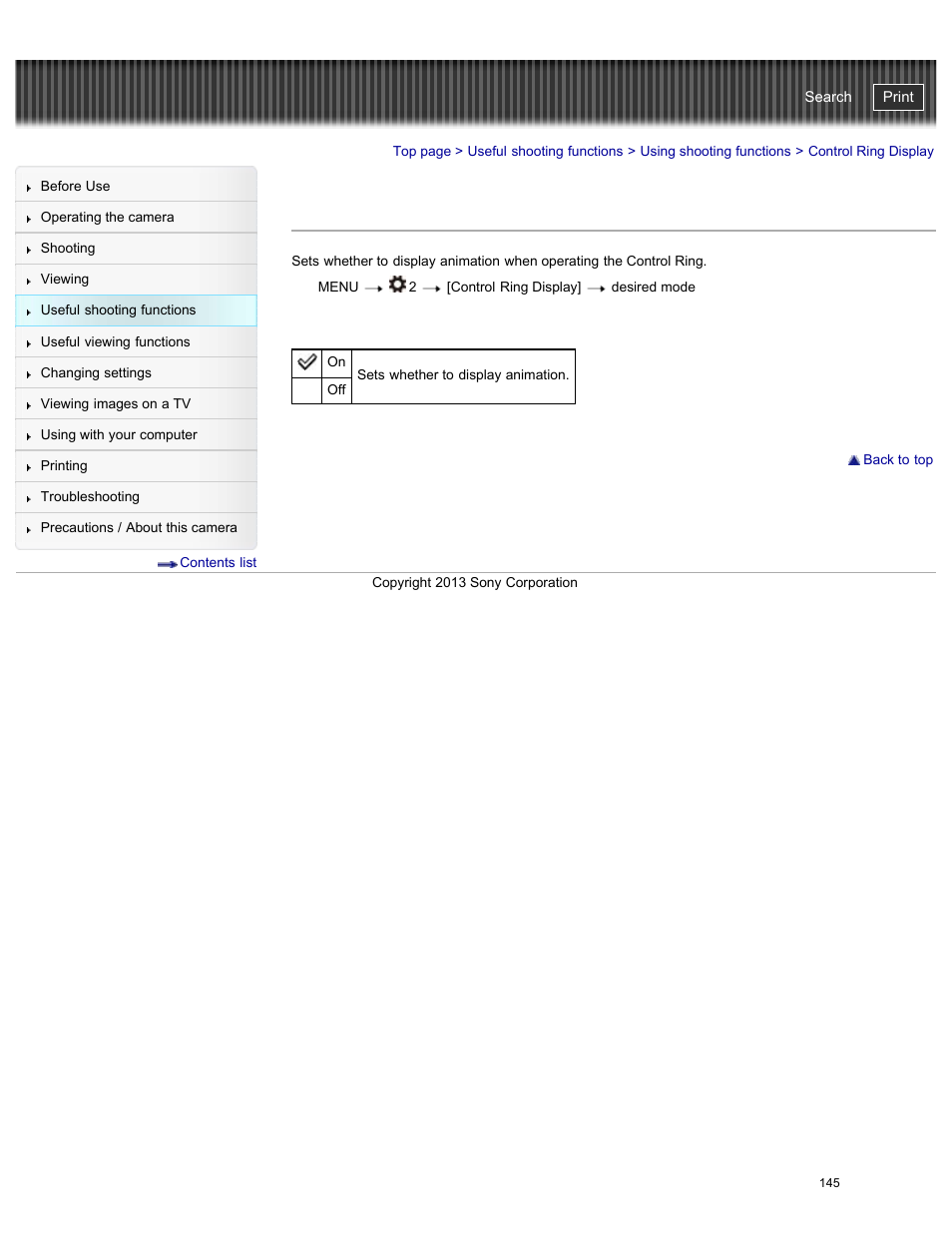 Control ring display, Cyber-shot user guide | Sony DSC-RX100M2 User Manual | Page 154 / 269