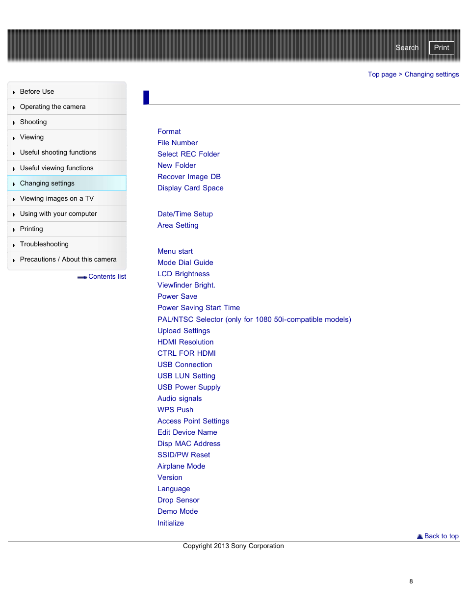 Changing settings, Memory card tool menu, Clock setup menu | Setup menu, Cyber-shot user guide | Sony DSC-RX100M2 User Manual | Page 17 / 269