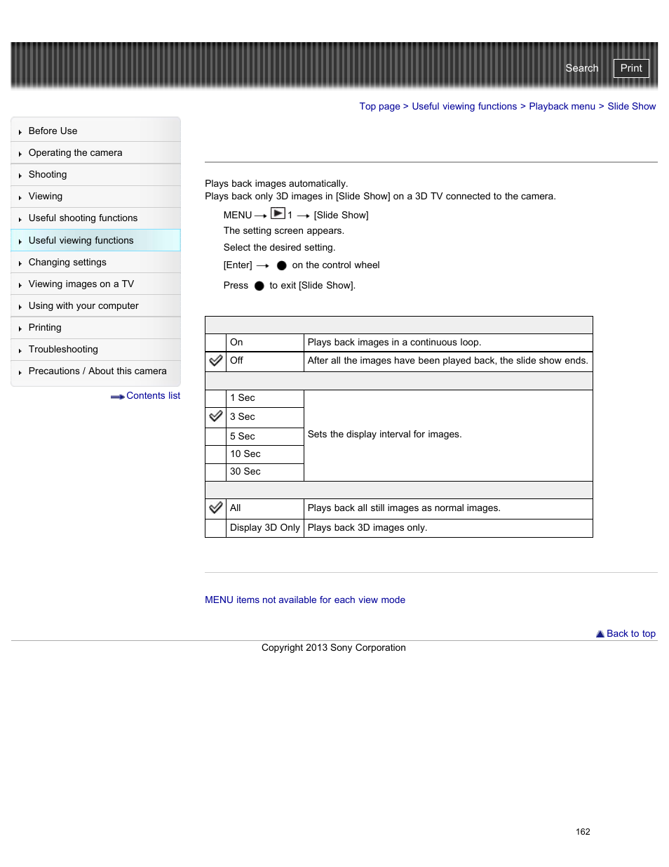 Slide show, Cyber-shot user guide | Sony DSC-RX100M2 User Manual | Page 171 / 269