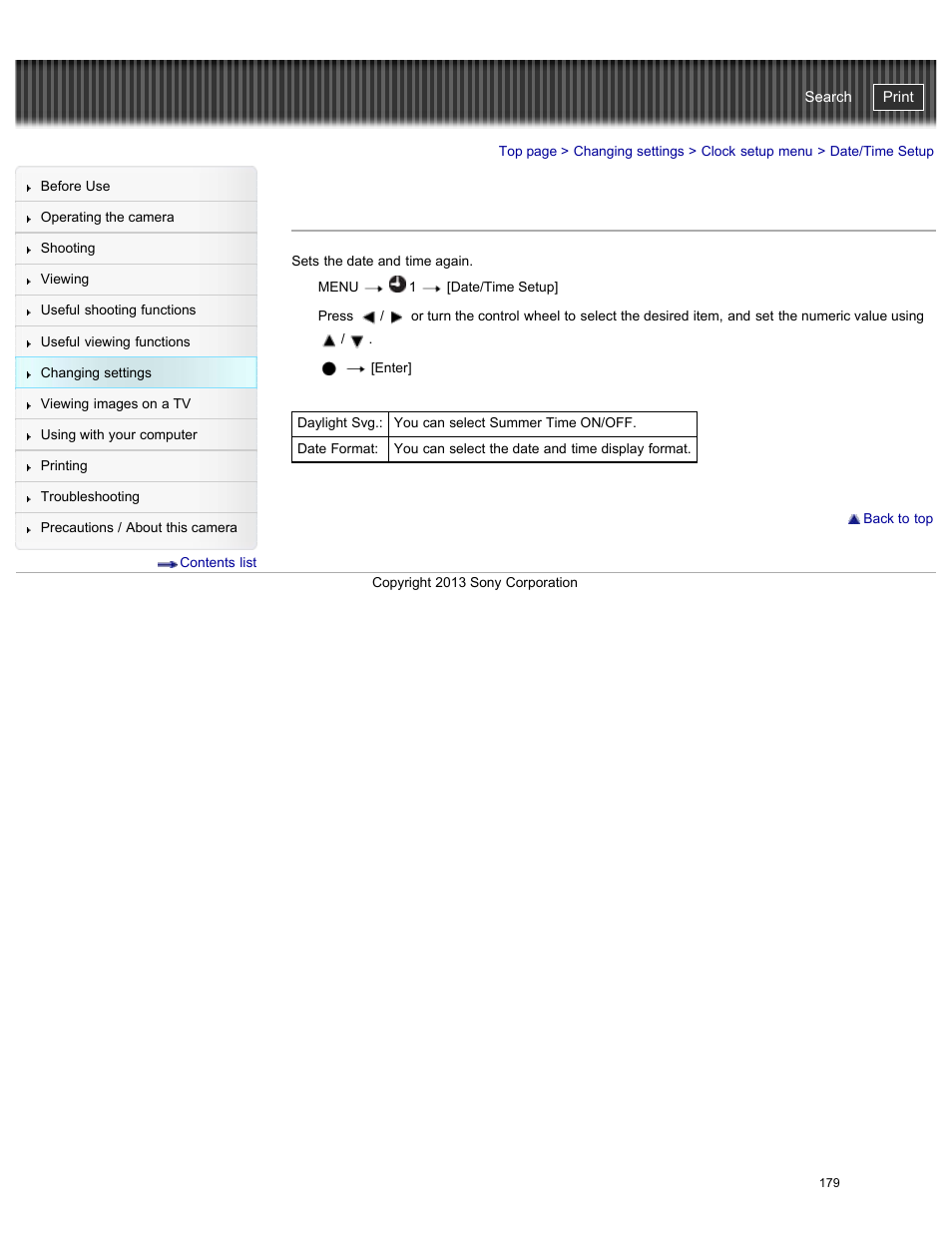 Date/time setup, Cyber-shot user guide | Sony DSC-RX100M2 User Manual | Page 188 / 269