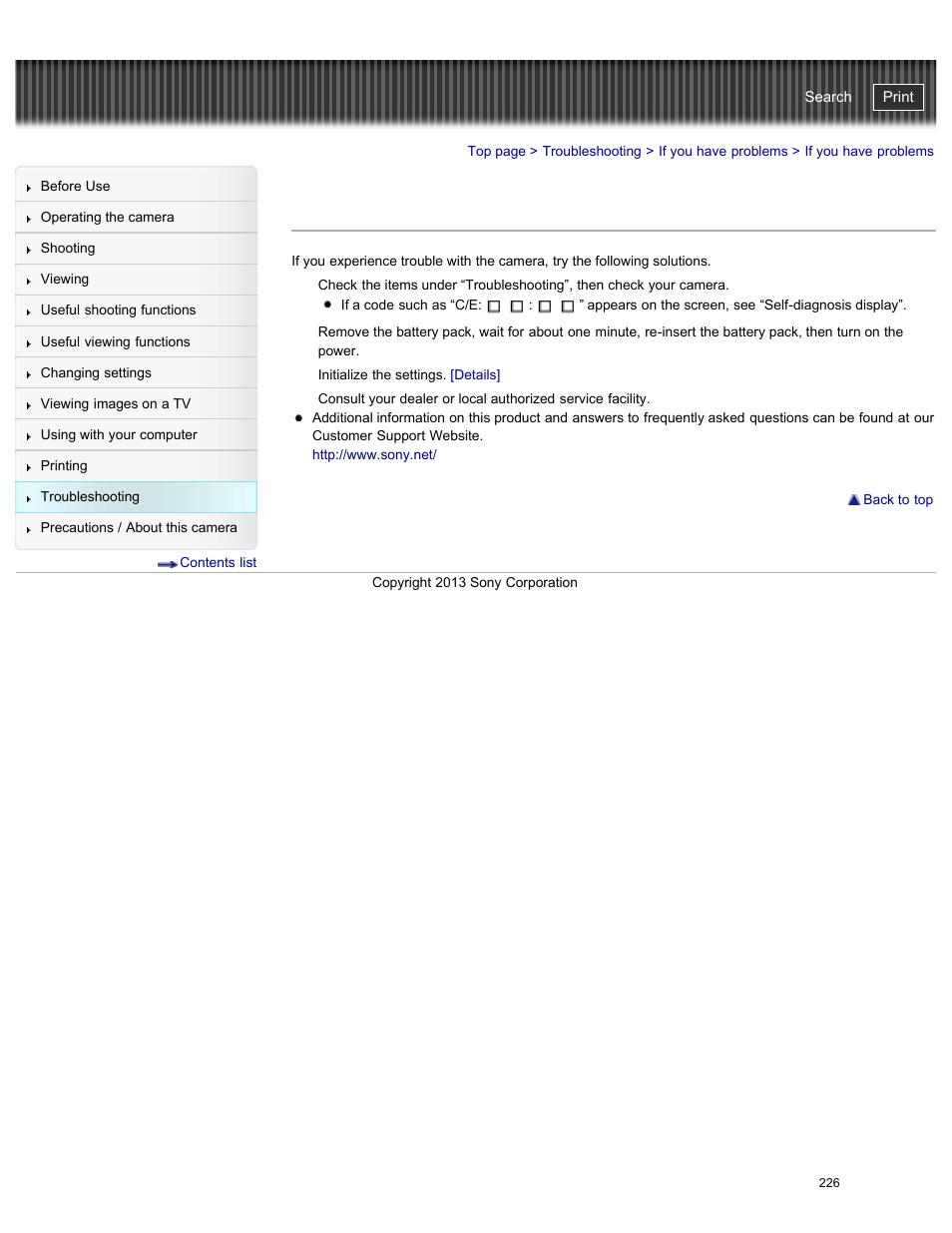 If you have problems, Cyber-shot user guide | Sony DSC-RX100M2 User Manual | Page 235 / 269