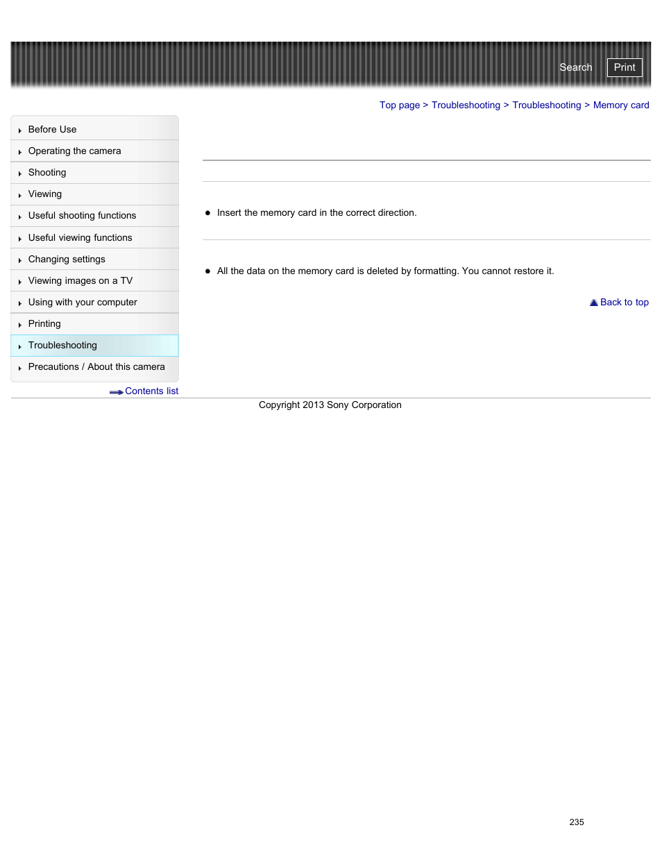 Memory card, Cyber-shot user guide | Sony DSC-RX100M2 User Manual | Page 244 / 269