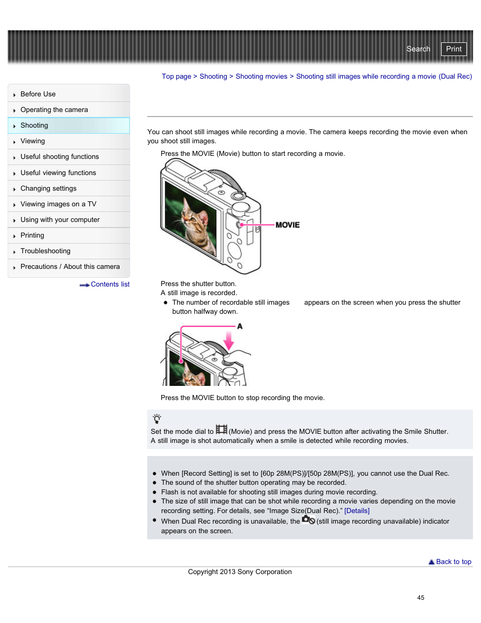 Cyber-shot user guide | Sony DSC-RX100M2 User Manual | Page 54 / 269