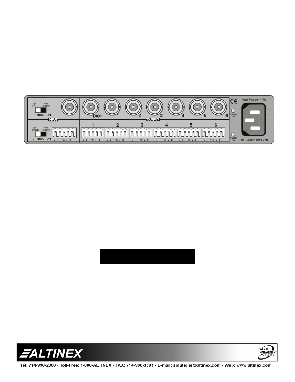 Altinex DAV0106-V1A2 User Manual | 9 pages