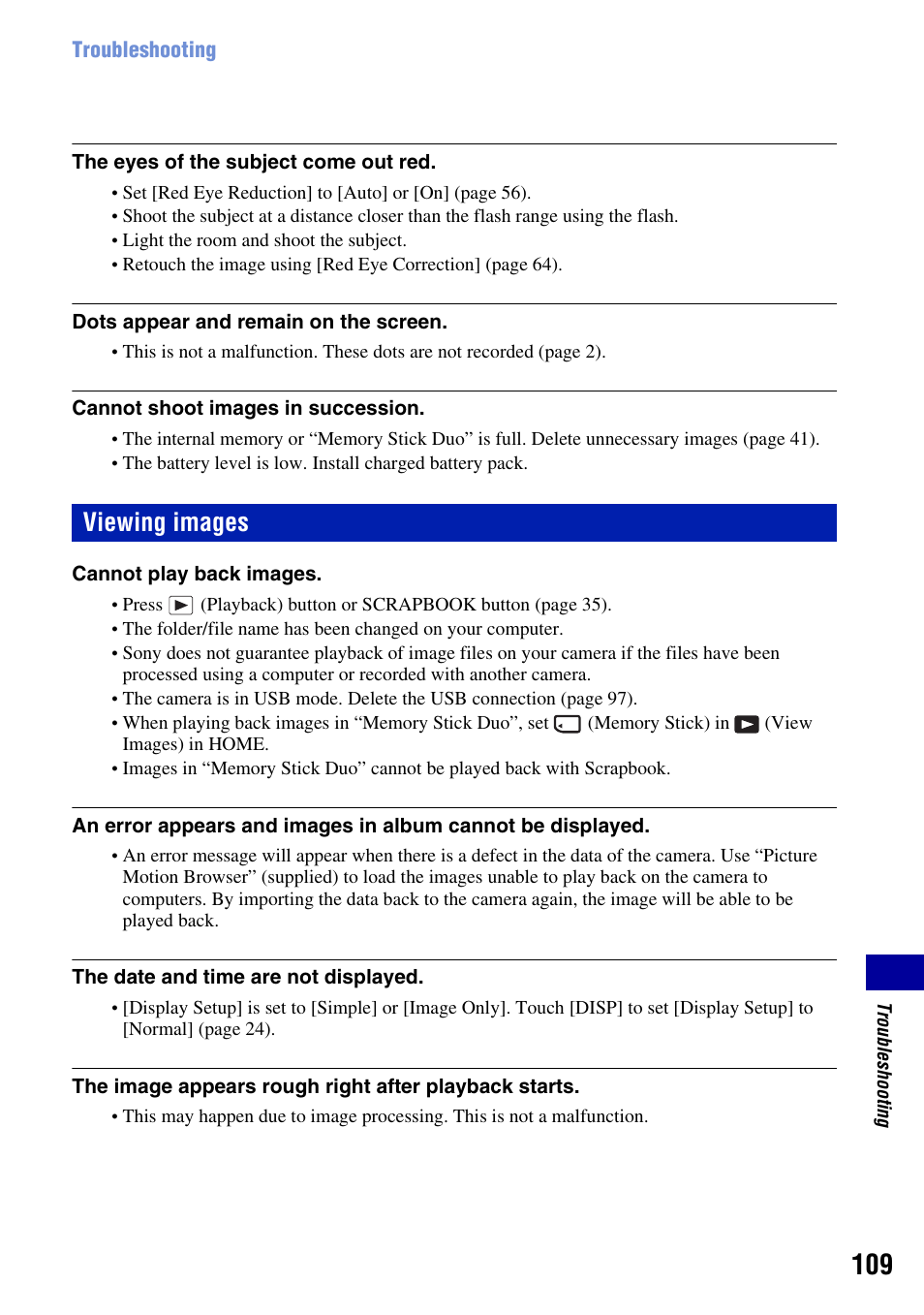 Viewing images | Sony DSC-T2 User Manual | Page 109 / 131