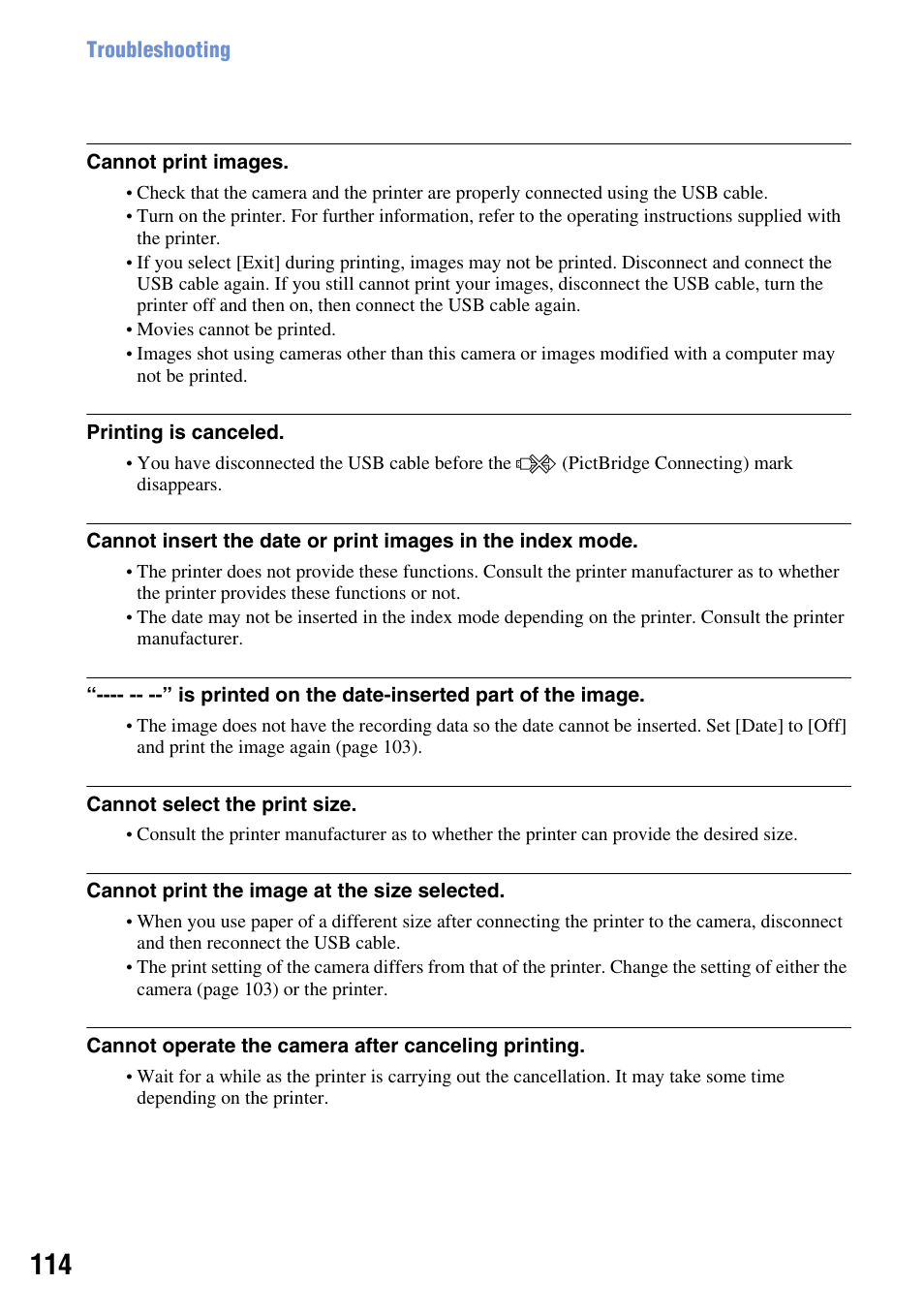 Sony DSC-T2 User Manual | Page 114 / 131