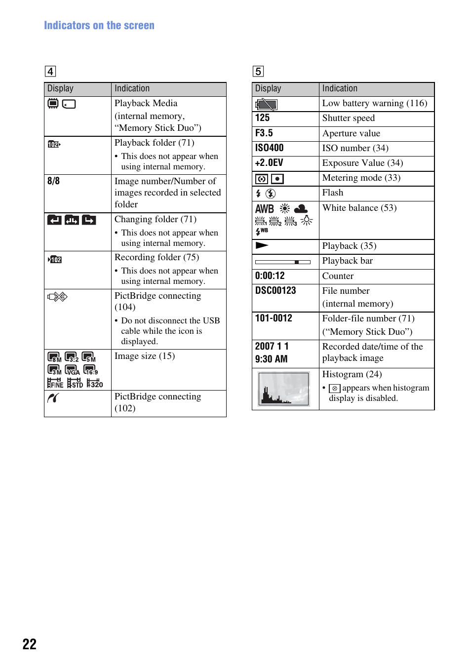 Sony DSC-T2 User Manual | Page 22 / 131