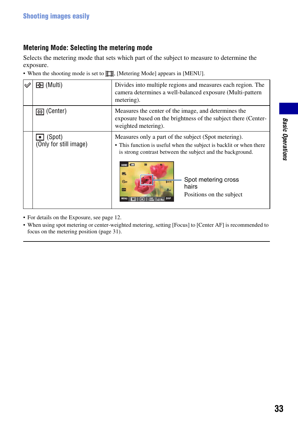 Sony DSC-T2 User Manual | Page 33 / 131