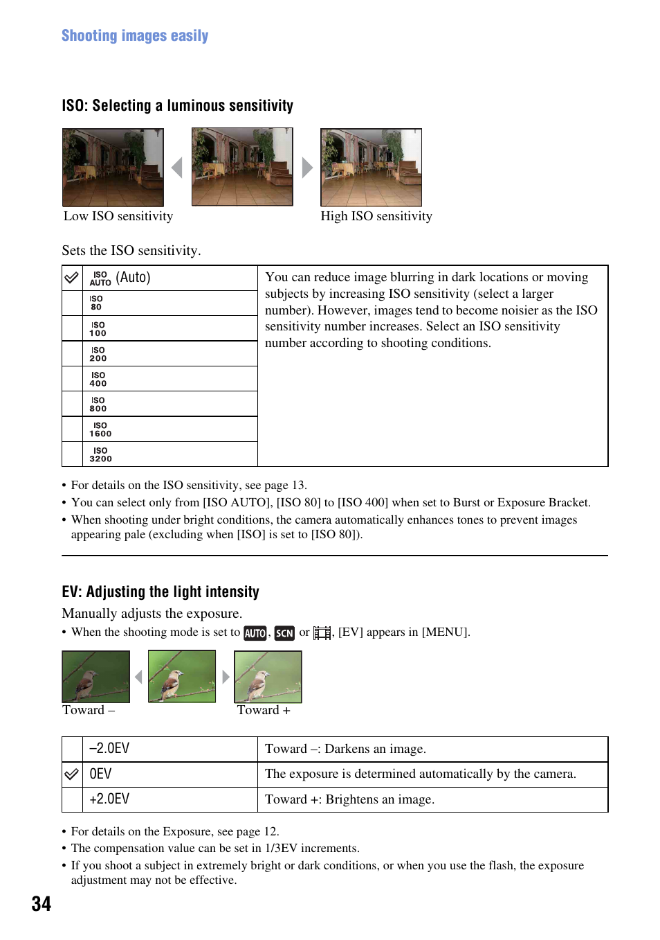 Er (34), E (34) | Sony DSC-T2 User Manual | Page 34 / 131