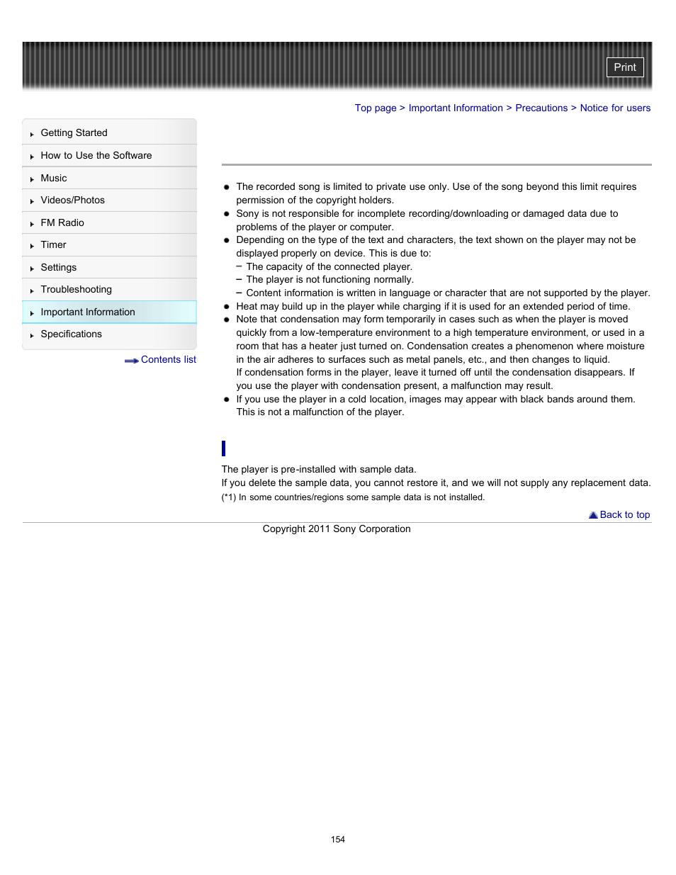 Notice for users | Sony NWZ-E364BLK User Manual | Page 154 / 172