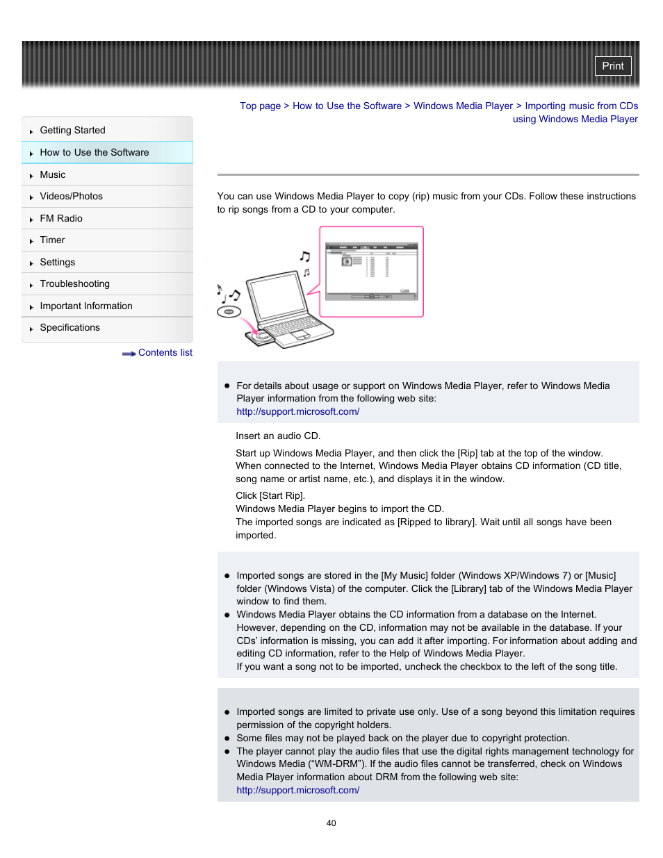 Details | Sony NWZ-E364BLK User Manual | Page 40 / 172