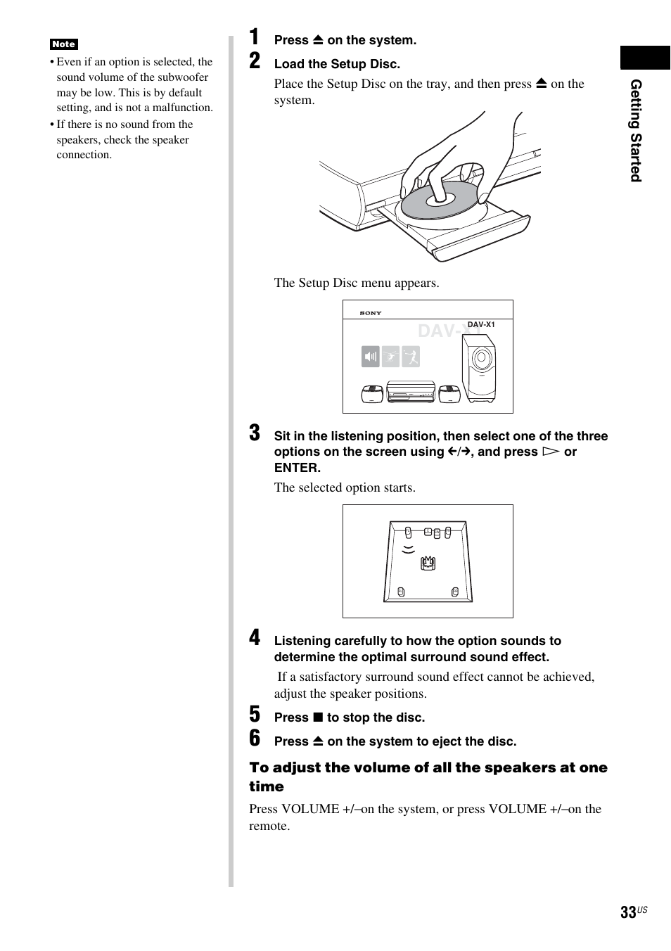 Dav-x1 | Sony DAV-X1 User Manual | Page 33 / 99