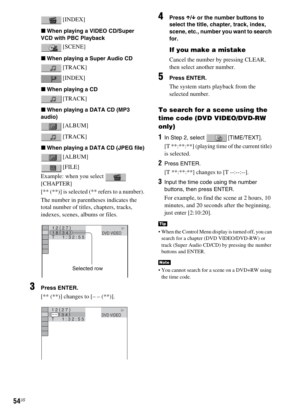 Sony DAV-X1 User Manual | Page 54 / 99