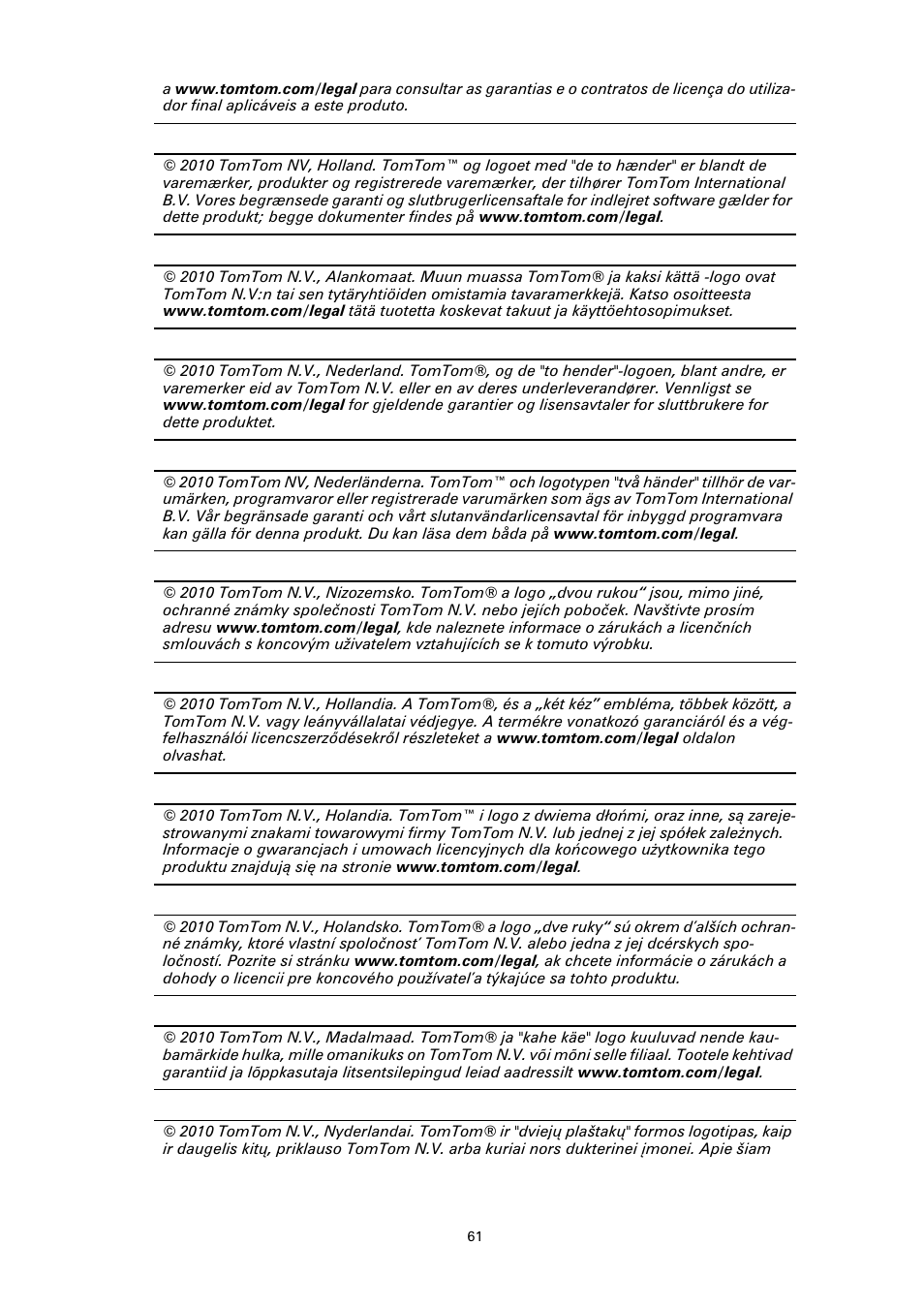 Sony XAV-701HD User Manual | Page 61 / 63