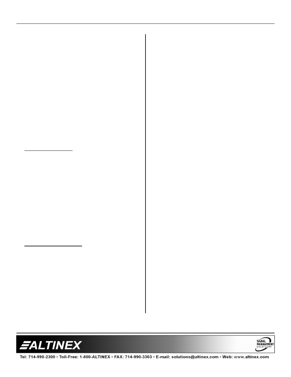 Multitasker | Altinex MT110-101 User Manual | Page 18 / 26