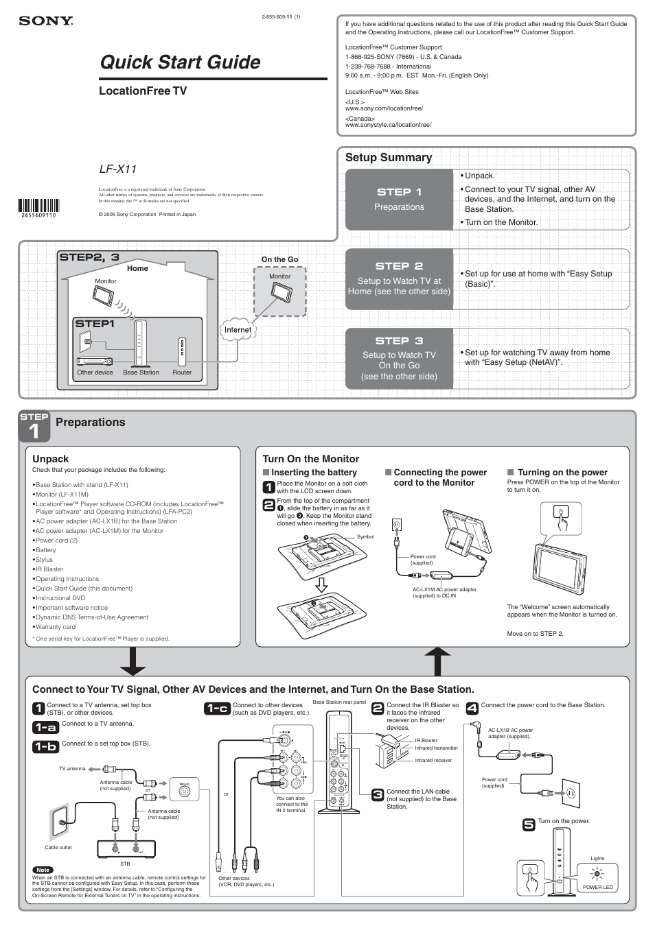 Sony LF-X11 User Manual | 2 pages