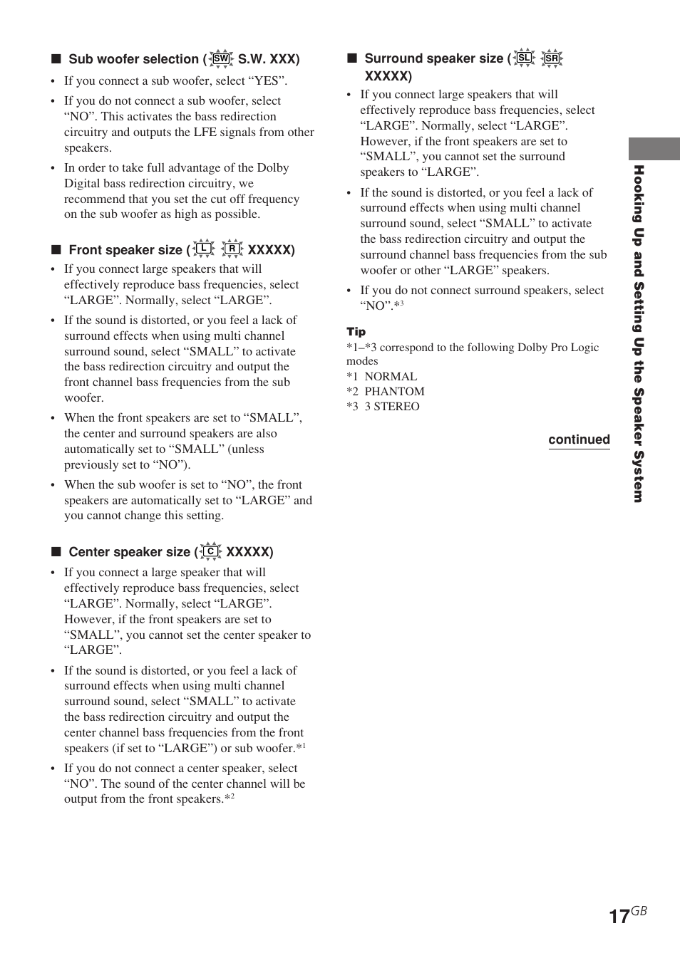 Sony STR-DE495 User Manual | Page 17 / 48