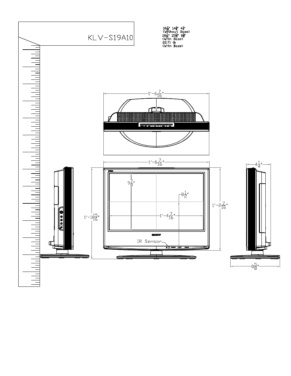 Sony KLV-S19A10 User Manual | 2 pages