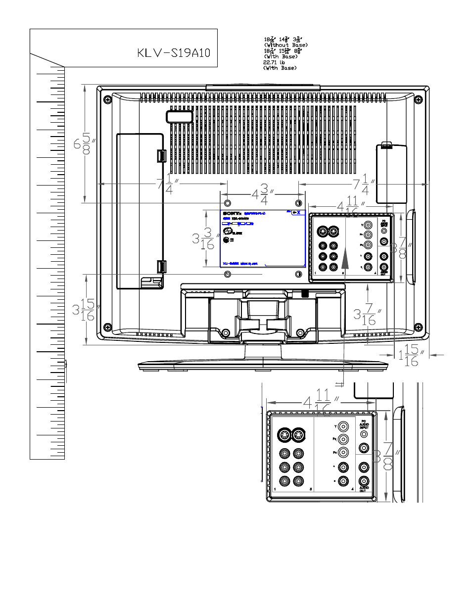 Model, Sony | Sony KLV-S19A10 User Manual | Page 2 / 2