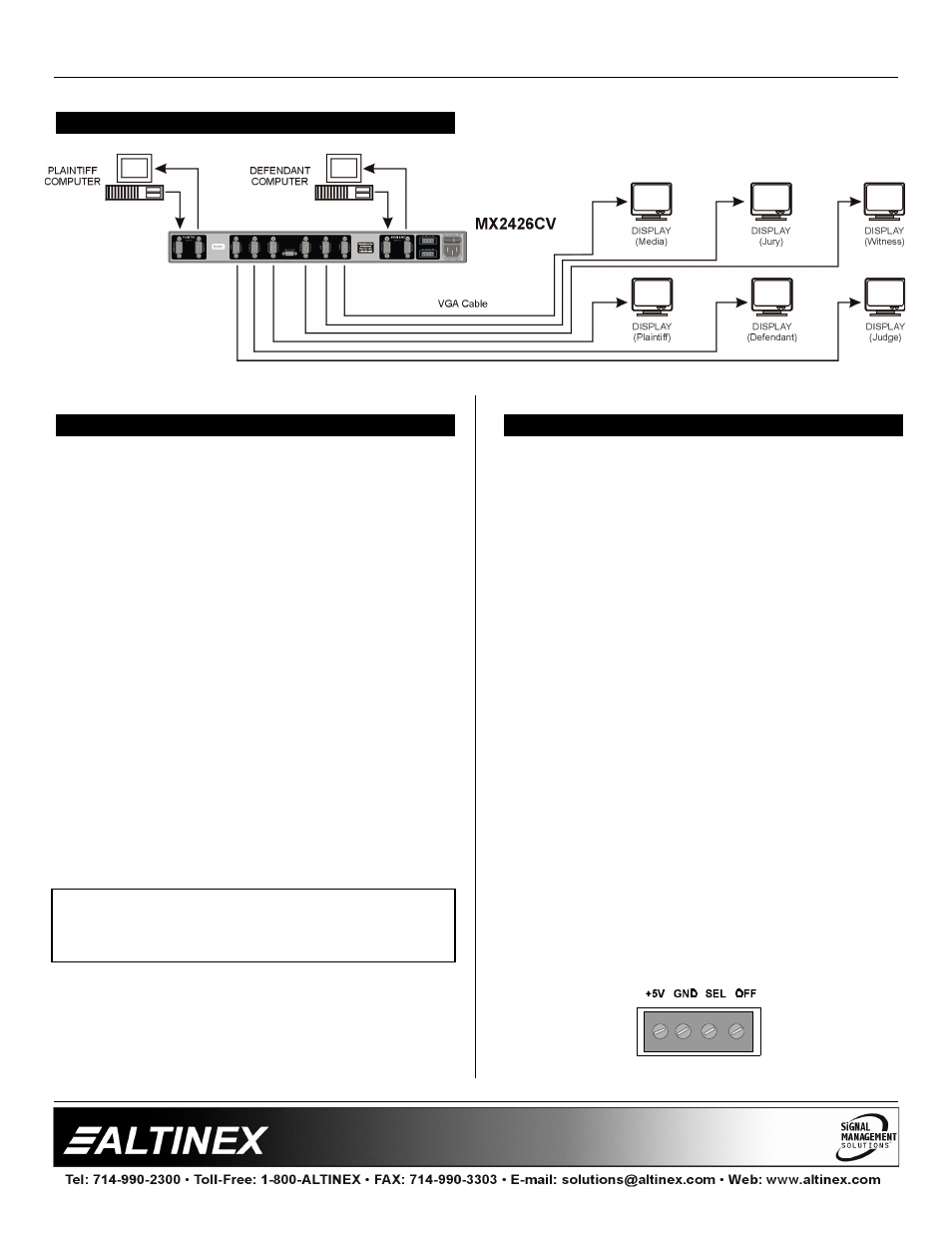 Switchers | Altinex MX2426CV User Manual | Page 7 / 11