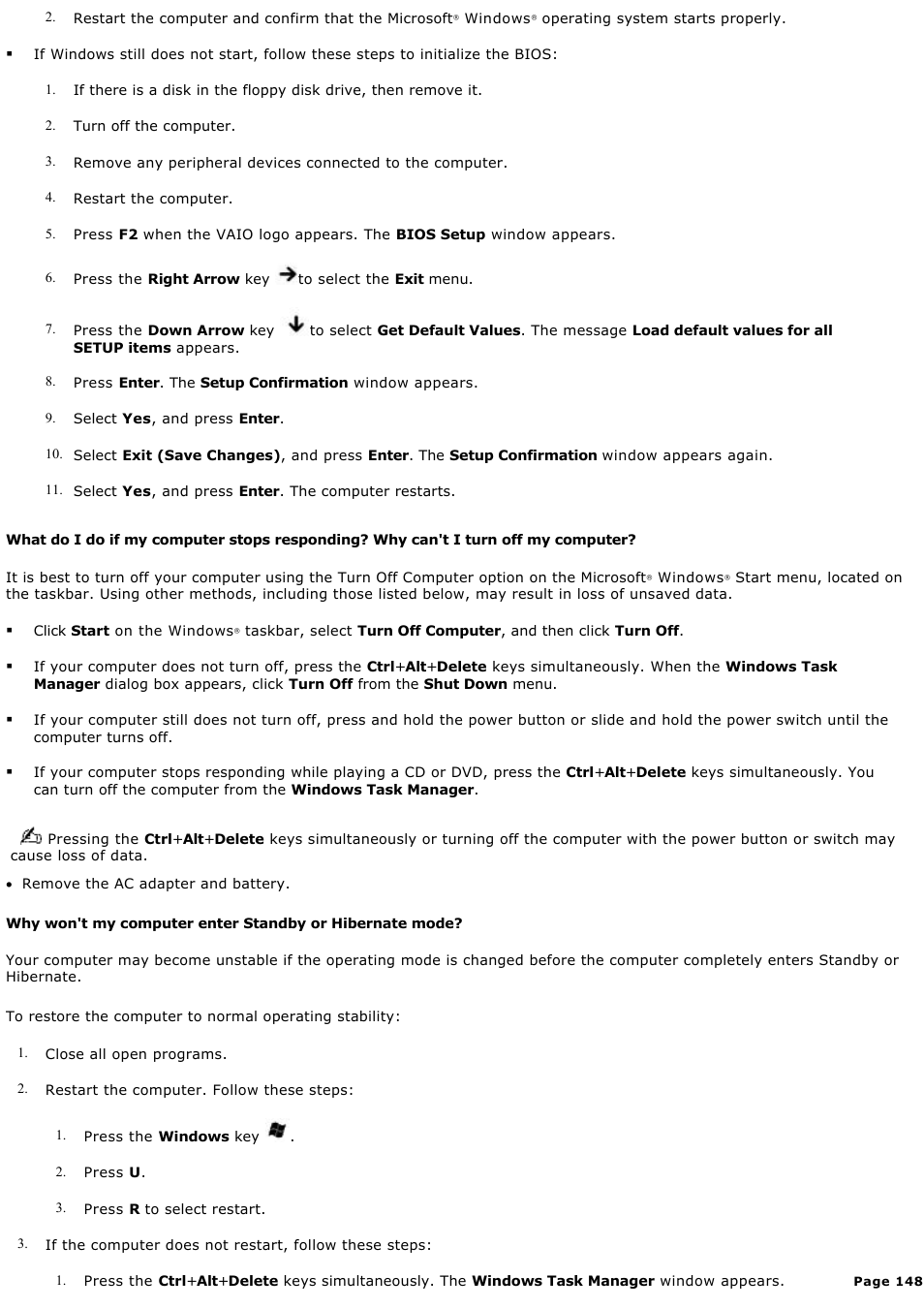 Sony PCG-K23 User Manual | Page 148 / 149