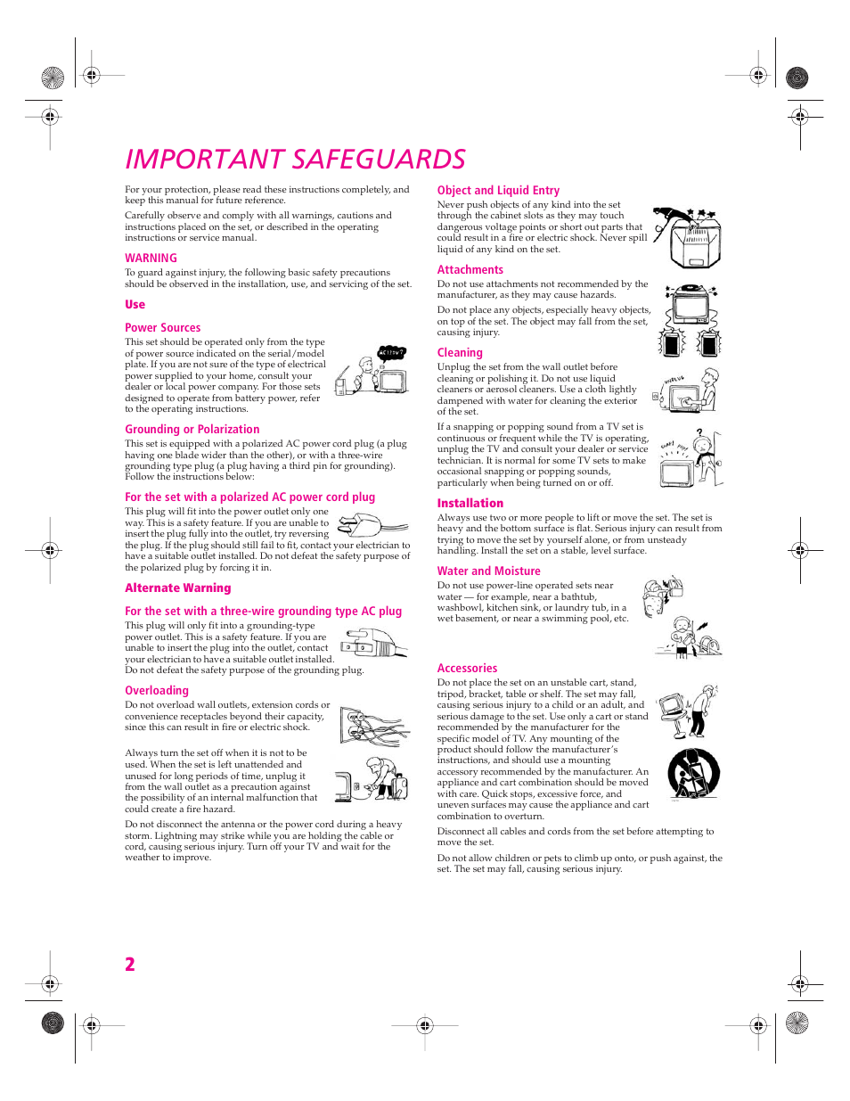 Important safeguards | Sony KV-34HS420 User Manual | Page 3 / 73