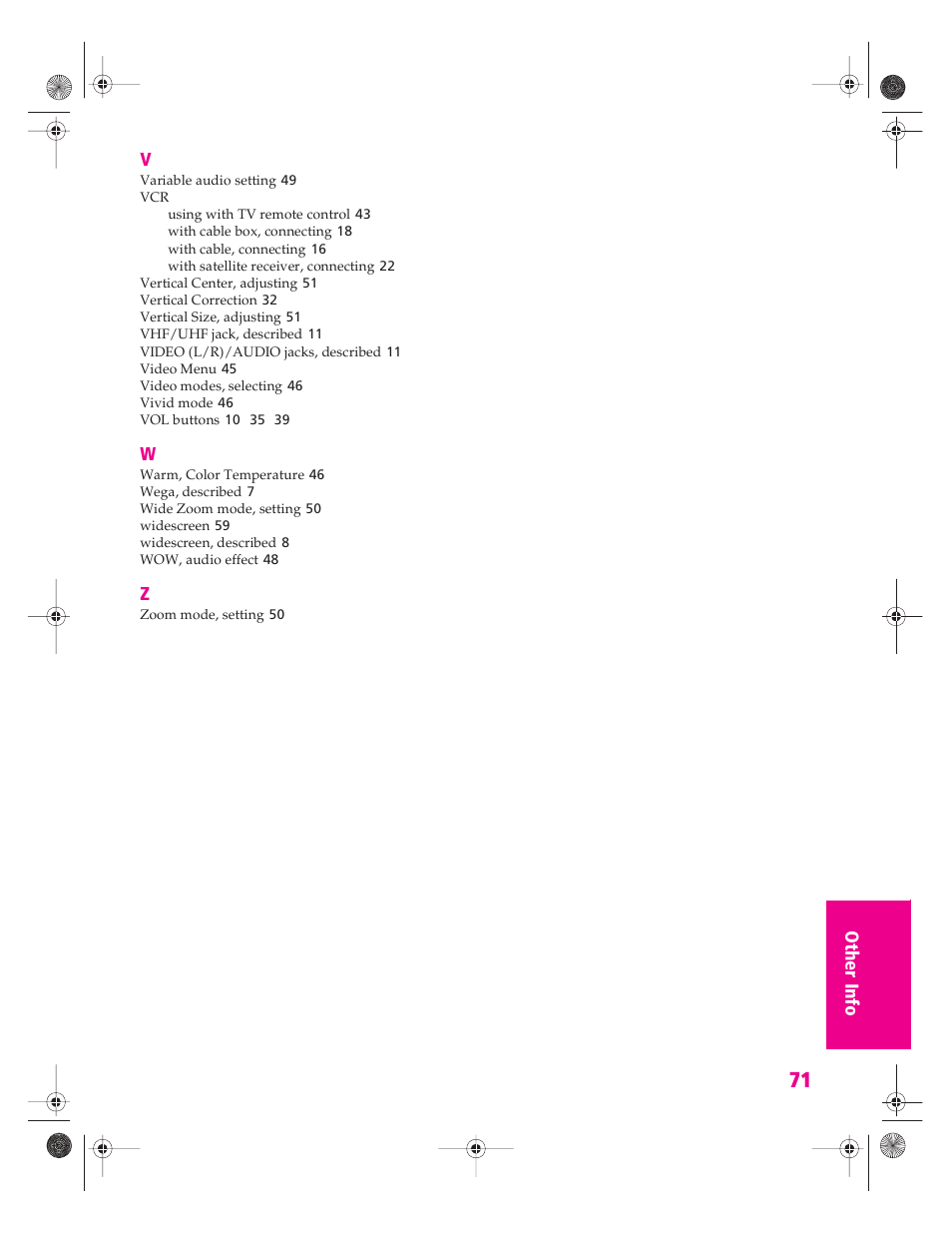 Sony KV-34HS420 User Manual | Page 72 / 73