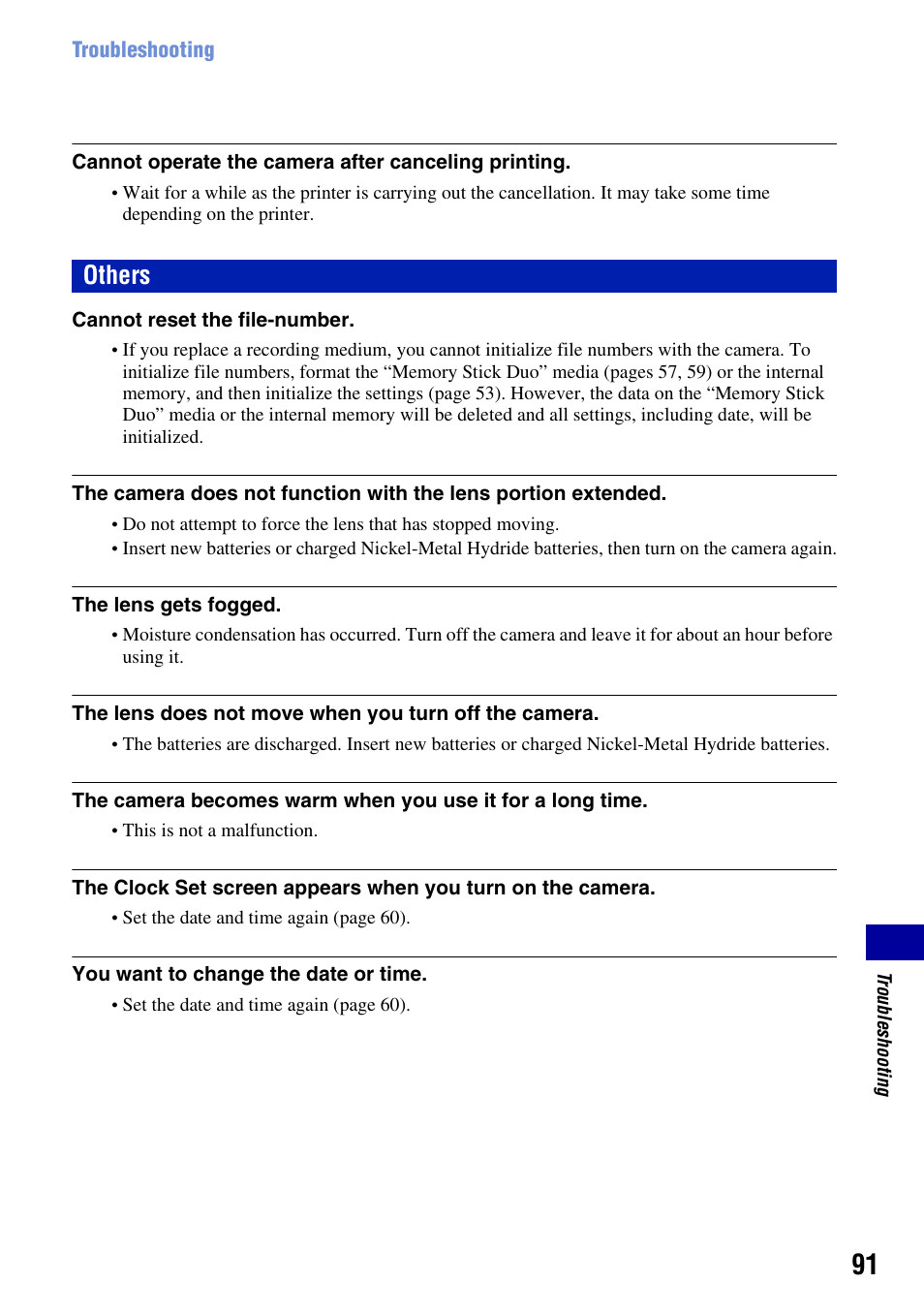 Others | Sony DSC-S930 User Manual | Page 91 / 100