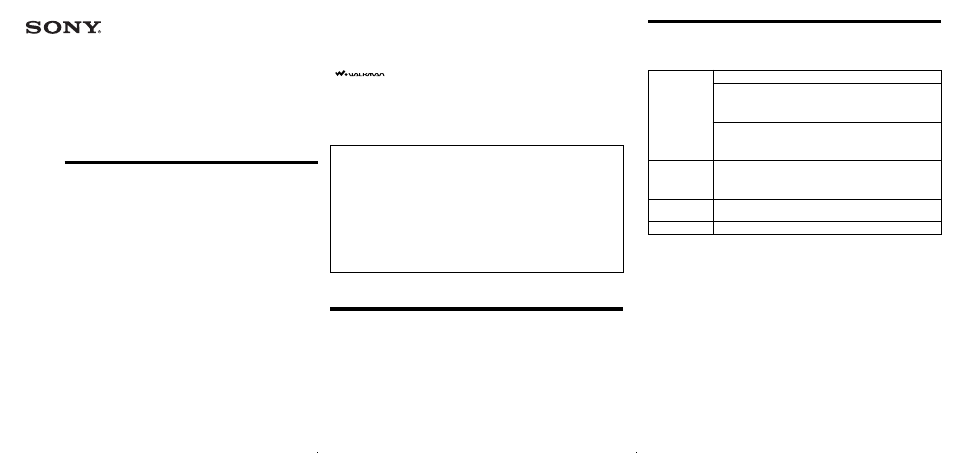 Sony MZ-NF810CK User Manual | 2 pages