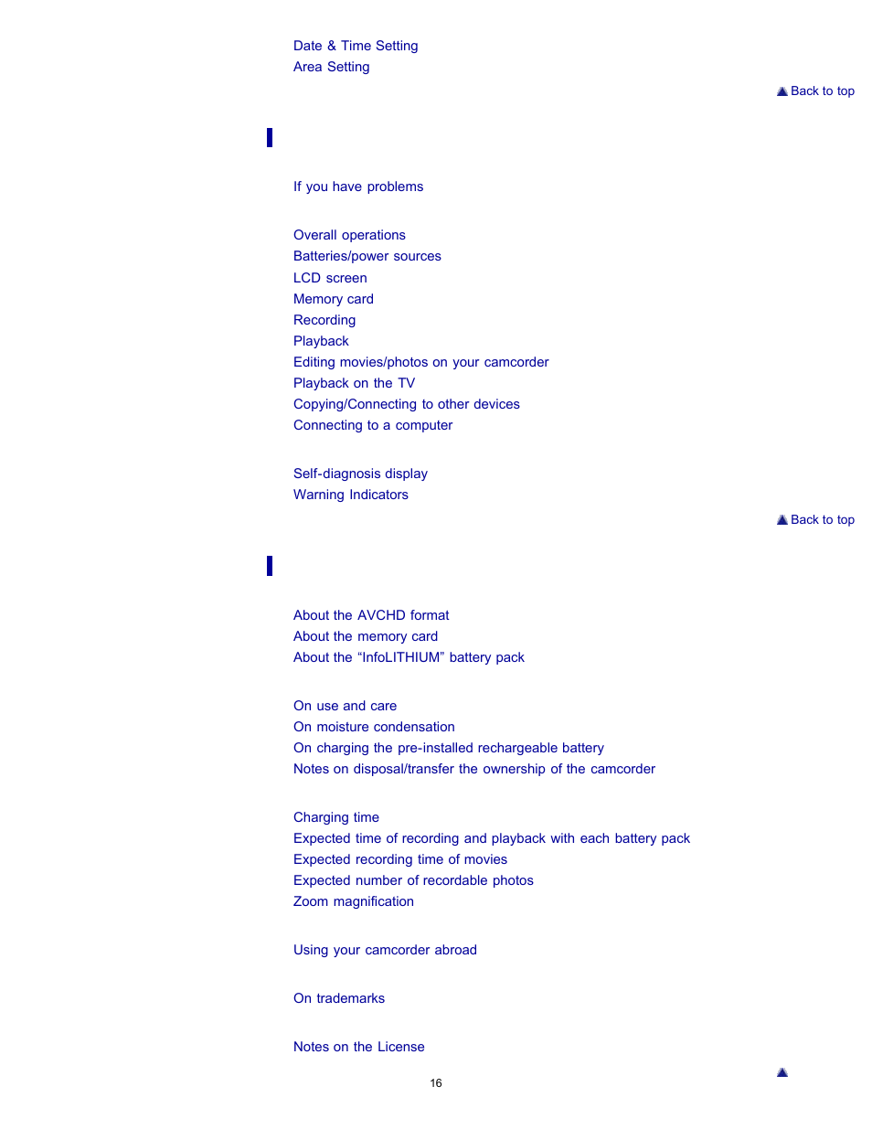 Sony HDR-CX290 User Manual | Page 23 / 213