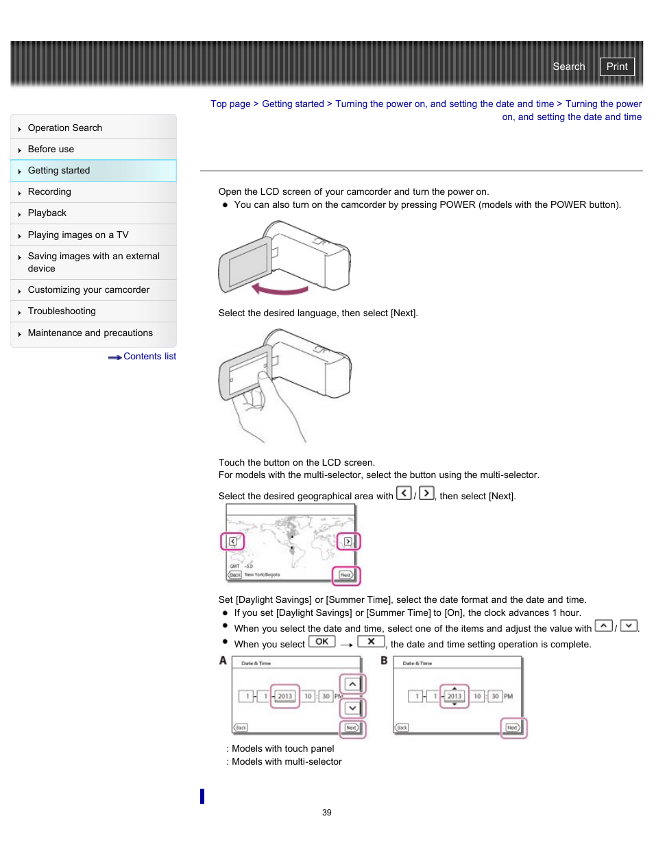 Handycam" user guide | Sony HDR-CX290 User Manual | Page 46 / 213