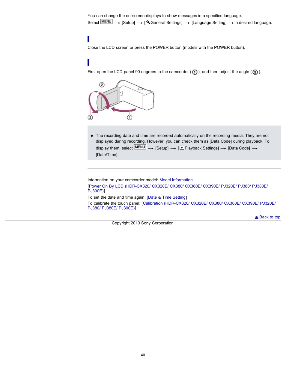 Sony HDR-CX290 User Manual | Page 47 / 213